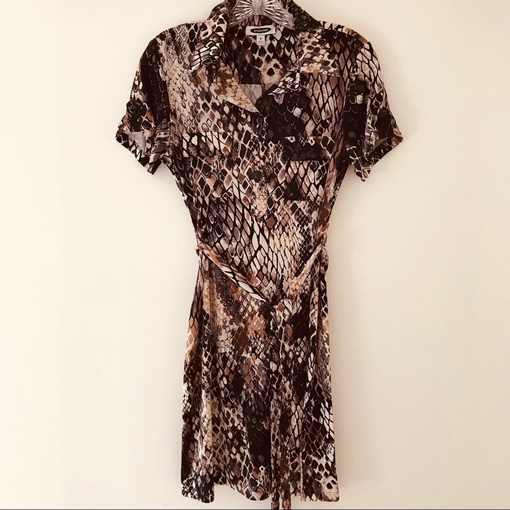 New Animal Animal Python Tie Waist Dress 8